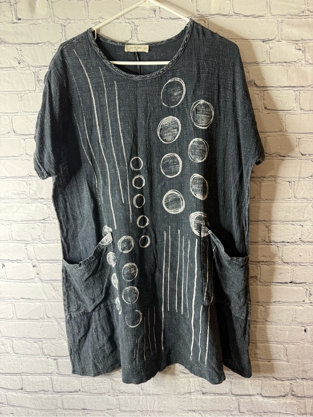 Jess & Jane chalkboard art shift dress medium